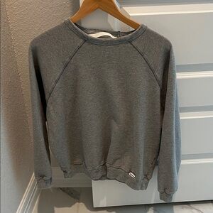 MOTHER The Biggie Concert Sweatshirt, Grey, Size Medium